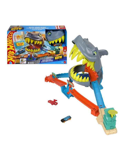 City Shark Chomp Beach Playset & 1:64 Scale Die-Cast Car