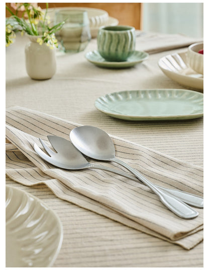 Anais Salad Servers Vintage Silver Set of 2