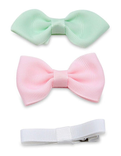 Bow Clip & Hair Wrap Pack Of 7 in Multi