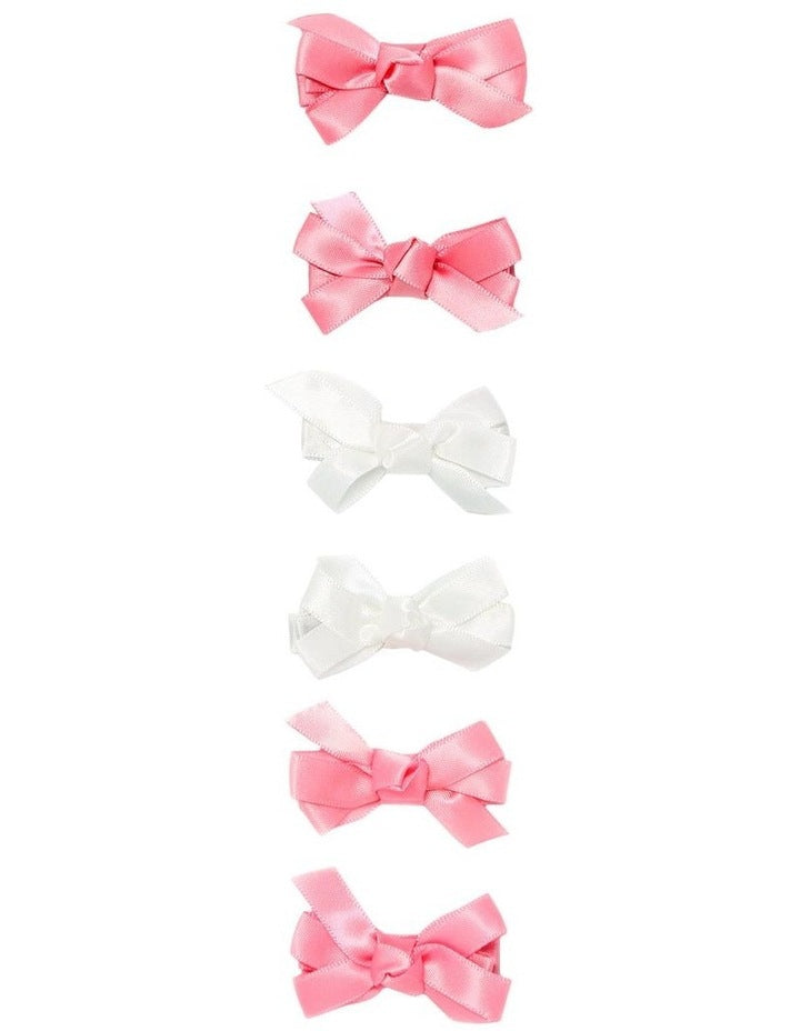 Mini Bow Pack Of 6 in Multi