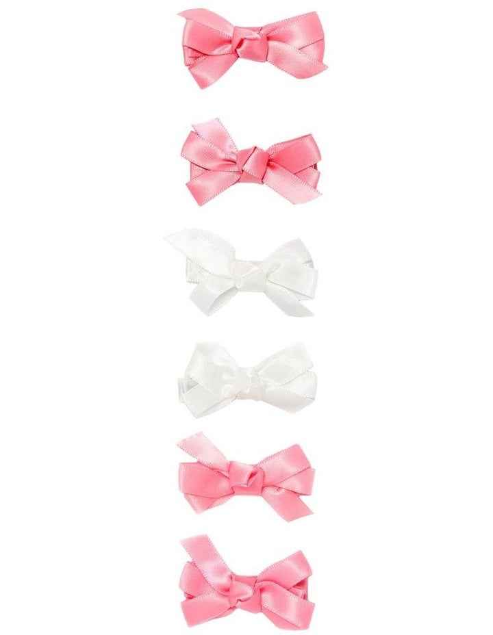 Mini Bow Pack Of 6 in Multi