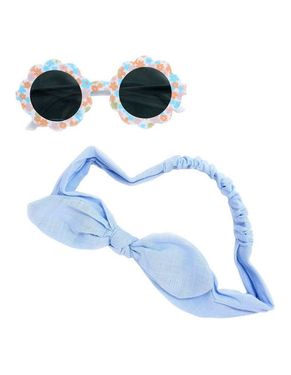 Bow Headband & Floral Sunglasses in Multi