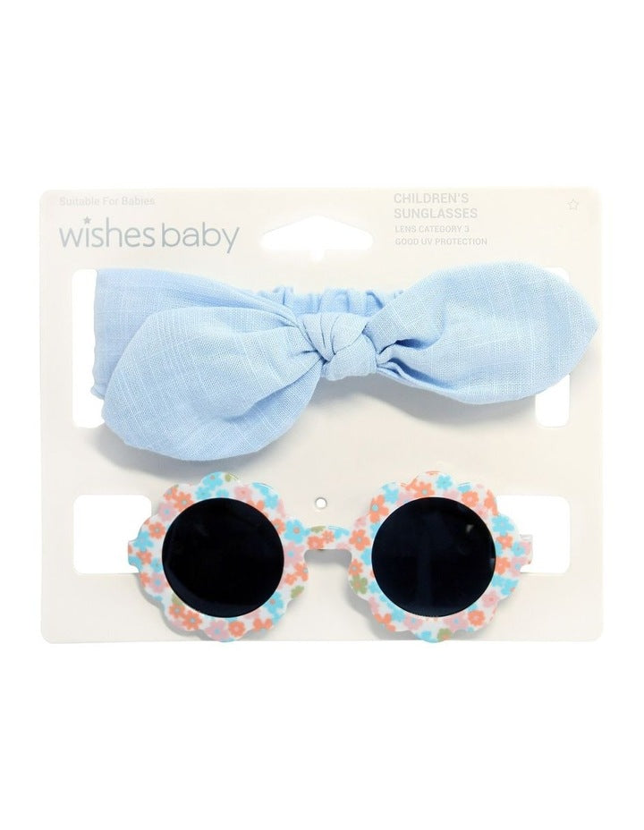 Bow Headband & Floral Sunglasses in Multi