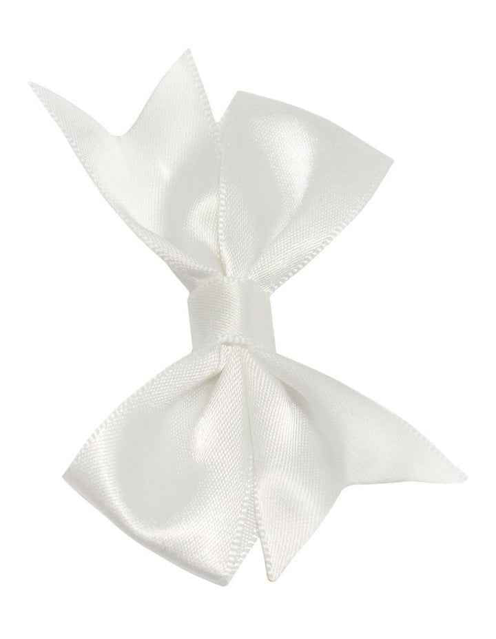 Bow Hair Clip Pack Of 2 in White
