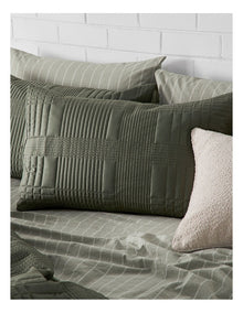 Hunter Quilted Quilt Cover Set in Olive