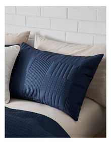 Hunter Quilted Quilt Cover Set in Dark Denim