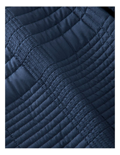 Hunter Quilted Quilt Cover Set in Dark Denim