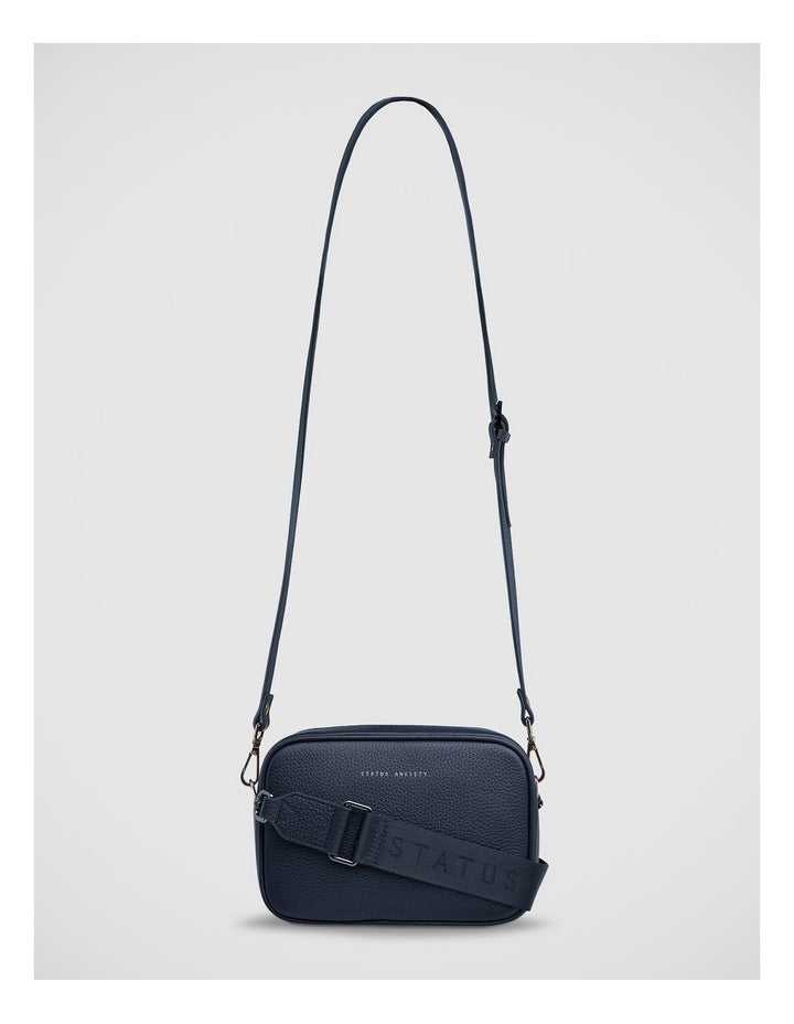 Plunder Crossbody Bag with Dual Straps in Midnight Blue