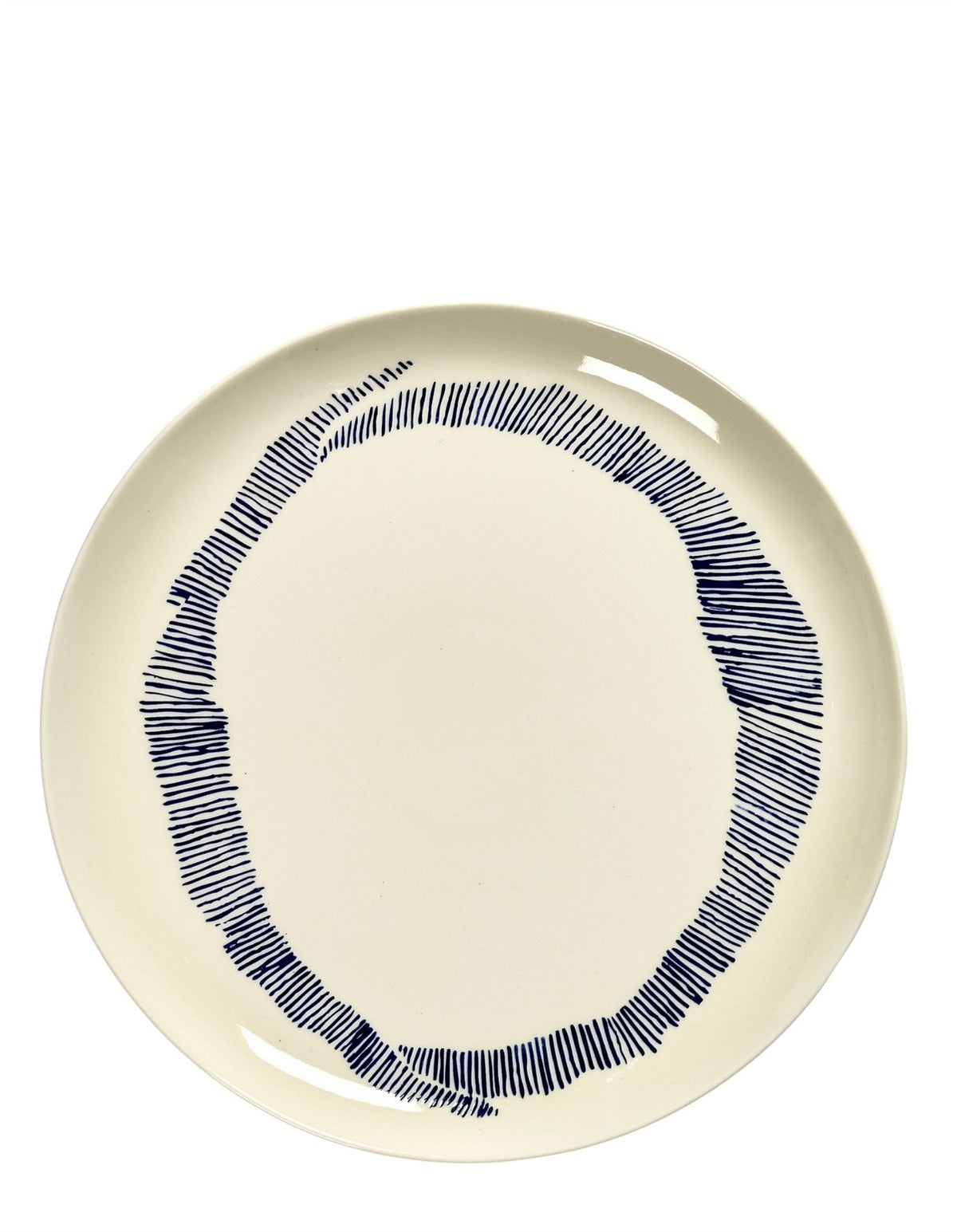 Ottolenghi Plate White with Blue Stripes FEAST 26.5cm