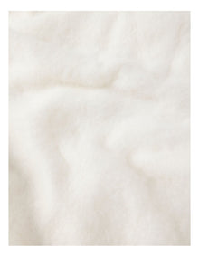 Faux Mohair Throw in Coconut Milk