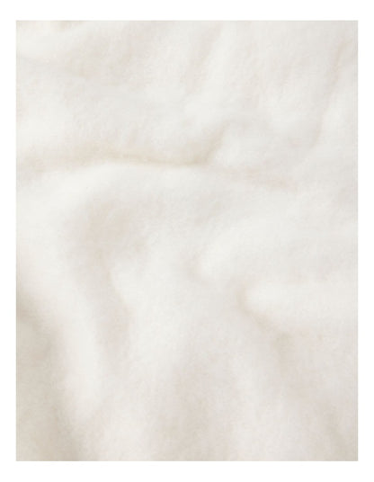 Faux Mohair Throw in Coconut Milk