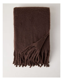 Vue Faux Mohair Throw in Chocolate