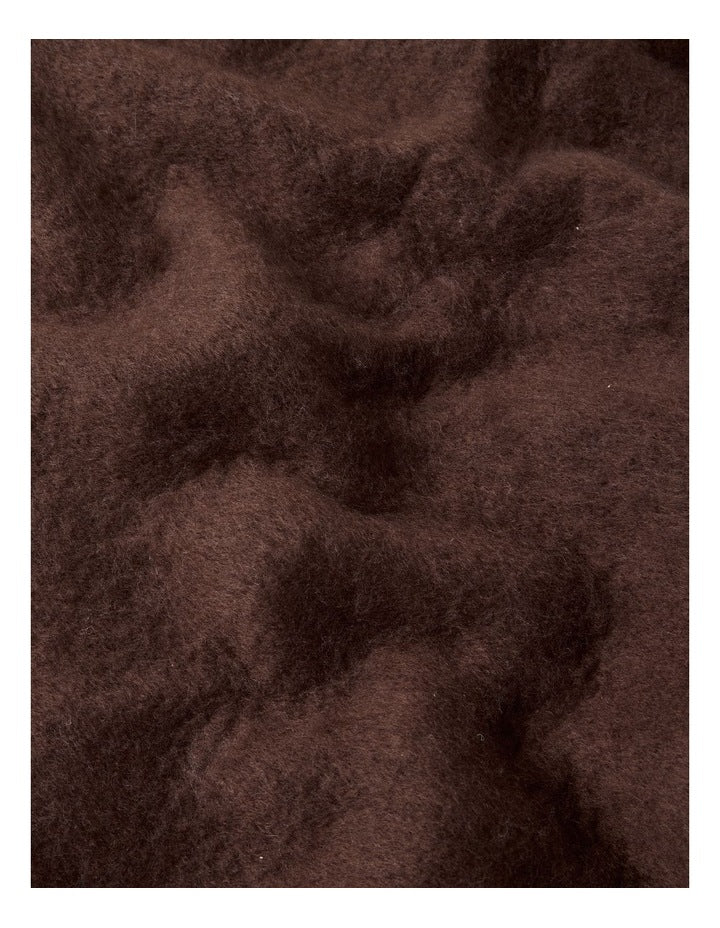 Vue Faux Mohair Throw in Chocolate
