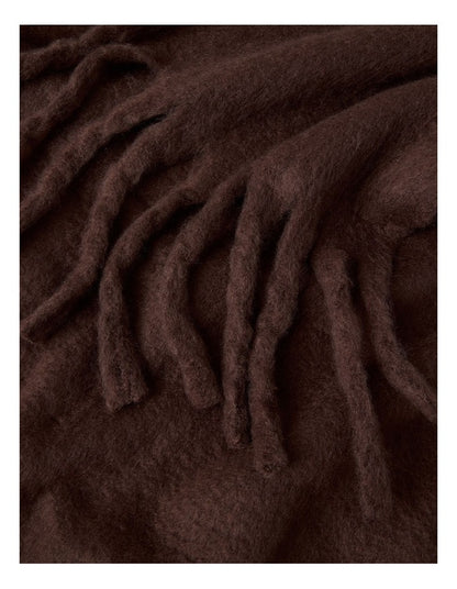 Vue Faux Mohair Throw in Chocolate
