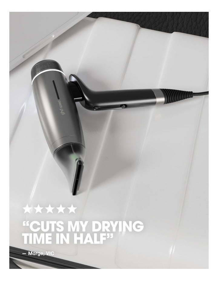 Speed Dual Air-Flow Fast Drying Hair Dryer in Titanium Black