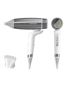 Speed Dual Air-Flow Fast Drying Hair Dryer in Silver White