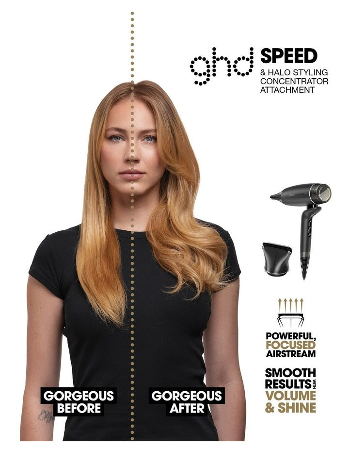 Speed Dual Air-Flow Fast Drying Hair Dryer in Black