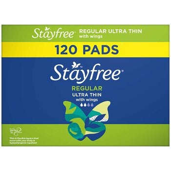Stayfree Ultra Thin Regular Pads With Wings 120 Pack