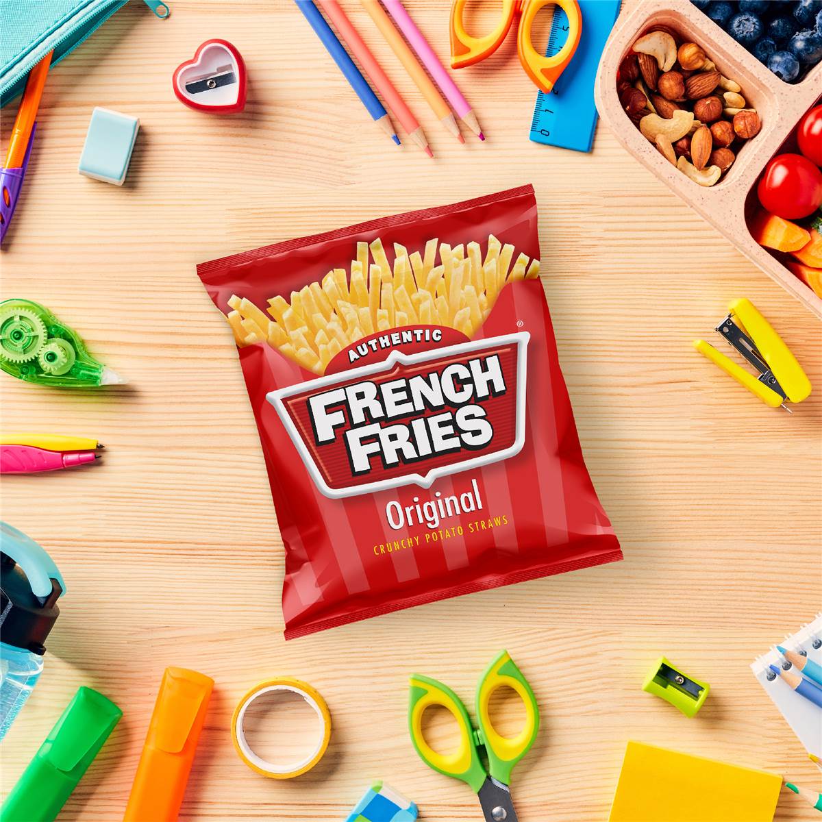 French Fries Potato Chips Multipack Lunch Box School Snacks Gluten Free 6 pack