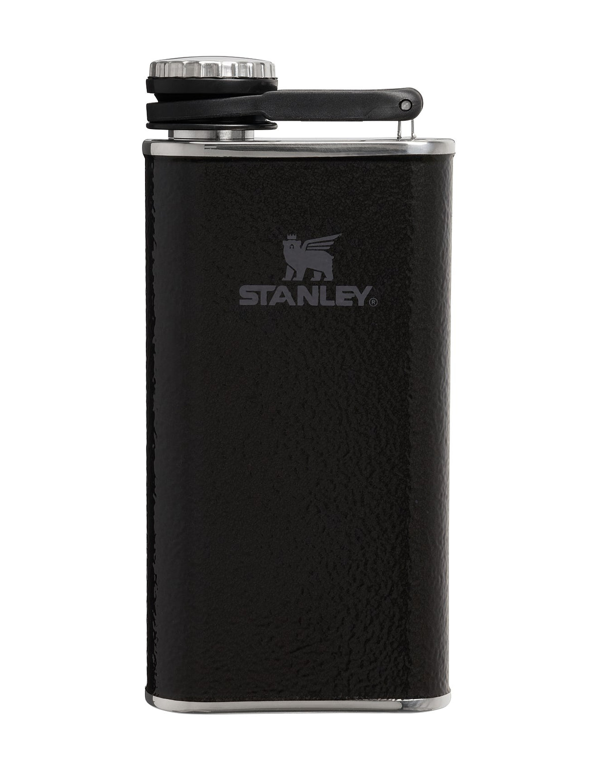 EASY FILL FLASK 8OZ HAMMERTONE BLACK