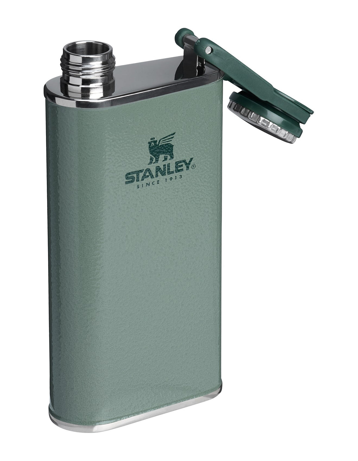 EASY FILL FLASK 8OZ HAMMERTONE GREEN