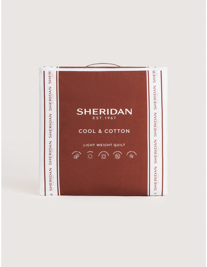 COOL & COTTON QUEEN LIGHT QUILT IN PURE WHITE