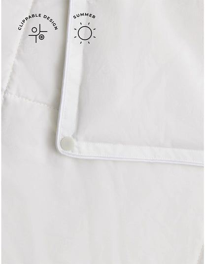 COOL & COTTON QUEEN LIGHT QUILT IN PURE WHITE