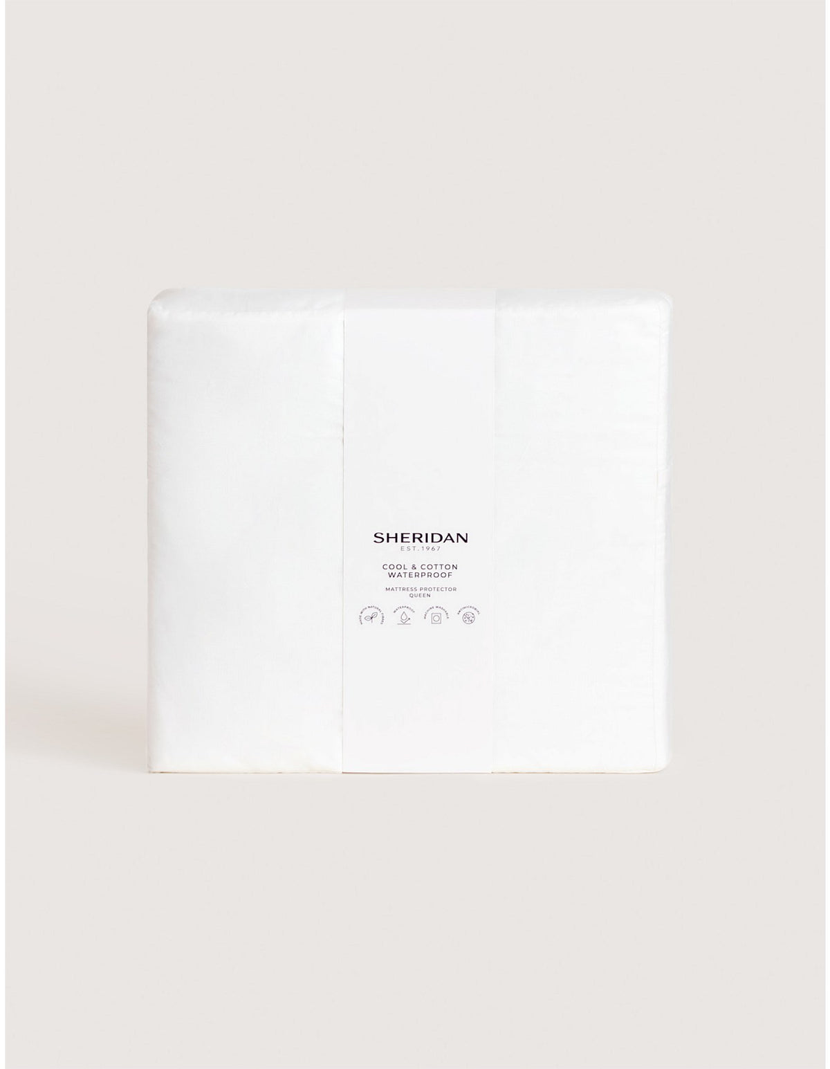 COOL & COTTON WATERPROOF K MATTRESS PROTECTOR IN PURE WHITE