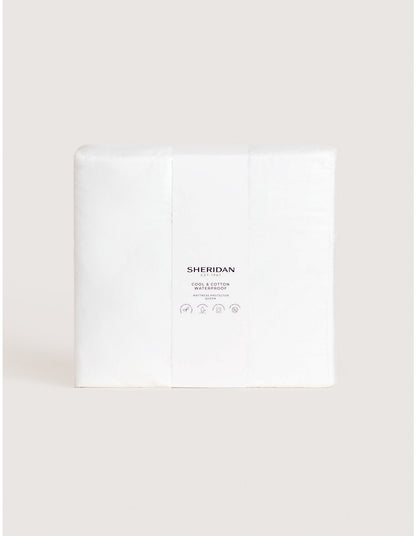 COOL & COTTON WATERPROOF K MATTRESS PROTECTOR IN PURE WHITE
