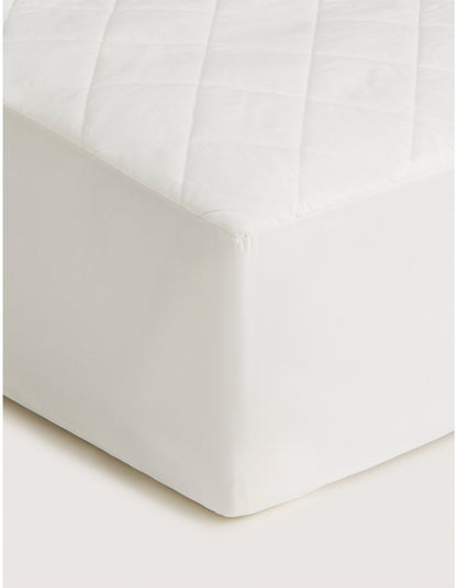COOL & COTTON WATERPROOF K MATTRESS PROTECTOR IN PURE WHITE