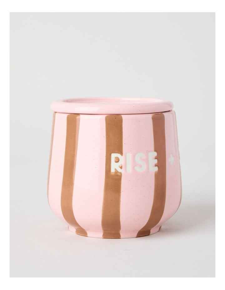 Cosy Collection Rise + Grind Mug with Coaster in Pink and Tan