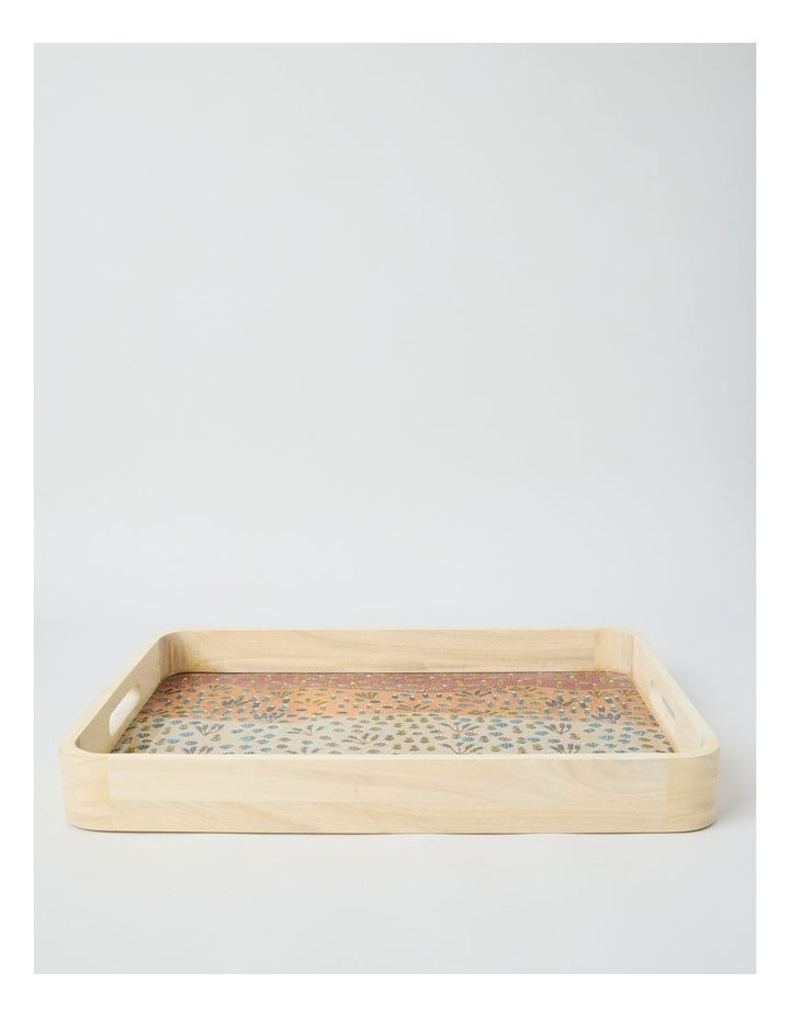 Artists of Ampilatwatja x Art Series My Country Rectangle Sercing Tray by Latoya Ngwarraye Petrick