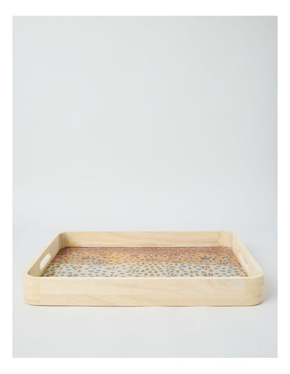 Artists of Ampilatwatja x Art Series My Country Rectangle Sercing Tray by Latoya Ngwarraye Petrick