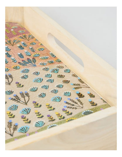 Artists of Ampilatwatja x Art Series My Country Rectangle Sercing Tray by Latoya Ngwarraye Petrick