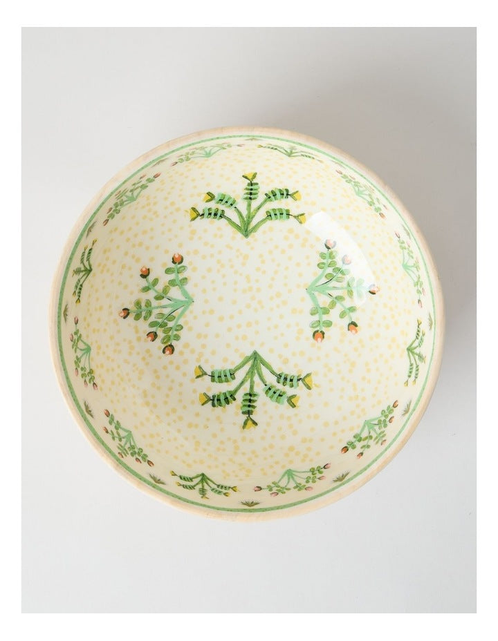 Artists of Ampilatwatja x Art Series Desert Flowers Serving Dish 30cm by Latoya Ngwarraye Petrick