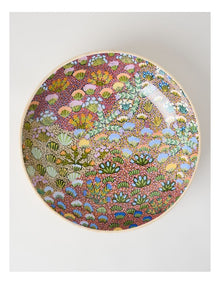 Artists of Ampilatwatja x Art Series Bush Flowers Serving Bowl 39.5cm by Latoya Ngwarraye Petrick