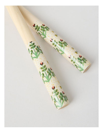 Artists of Ampilatwatja x Art Series Bush Flowers Salad Servers by Latoya Ngwarraye Petrick