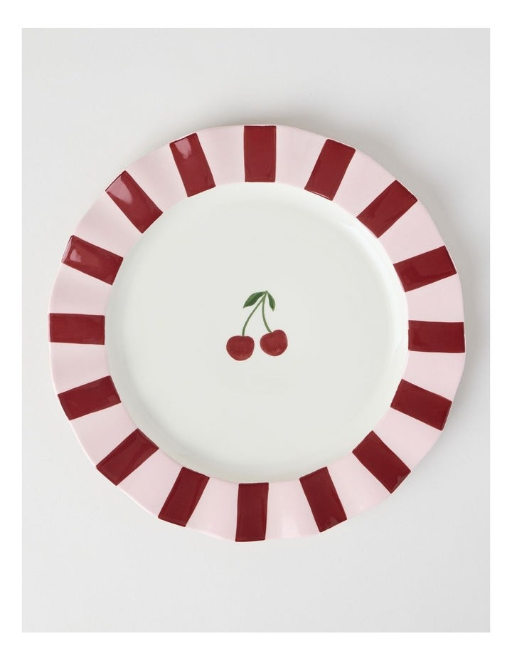 Cherry Coded Round Striped Platter