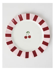 Cherry Coded Round Striped Platter
