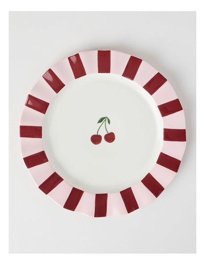 Cherry Coded Round Striped Platter