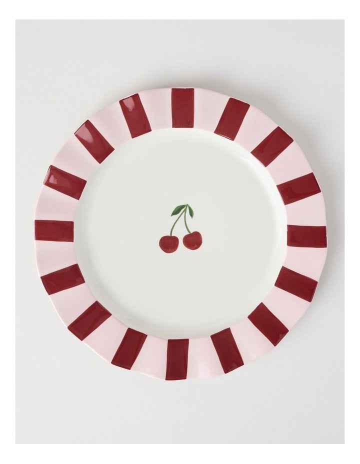 Cherry Coded Round Striped Platter