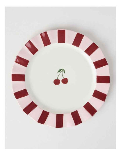 Cherry Coded Round Striped Platter