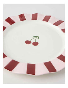 Cherry Coded Round Striped Platter
