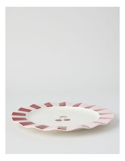 Cherry Coded Round Striped Platter