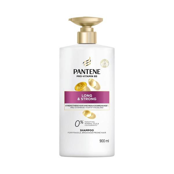 PANTENE PRO-V LONG & STRONG SHAMPOO: STRENGTHENING SHAMPOO FOR DRY- DAMAGED HAIR 900 ML