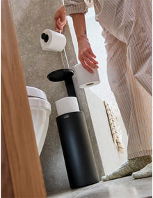 EasyStore 15cm Concealed Toilet Roll Holder Matt Black