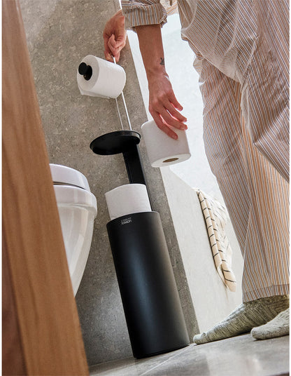 EasyStore 15cm Concealed Toilet Roll Holder Matt Black