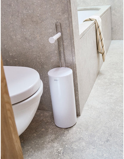 EasyStore Gloss White Concealed Toilet Roll Holder