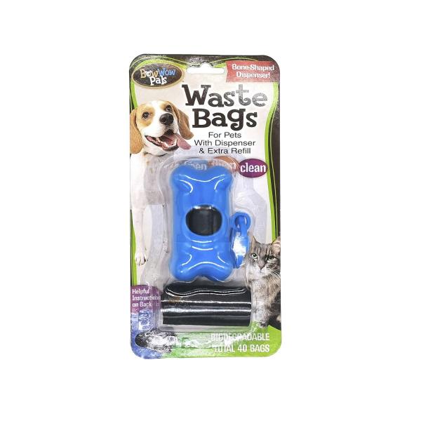 Waste Bags Bone Shaped Dispenser & Refill