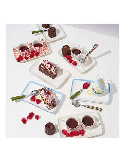 The Morning After 20cm x 12.5cm Espresso Cups Tray Set of 2